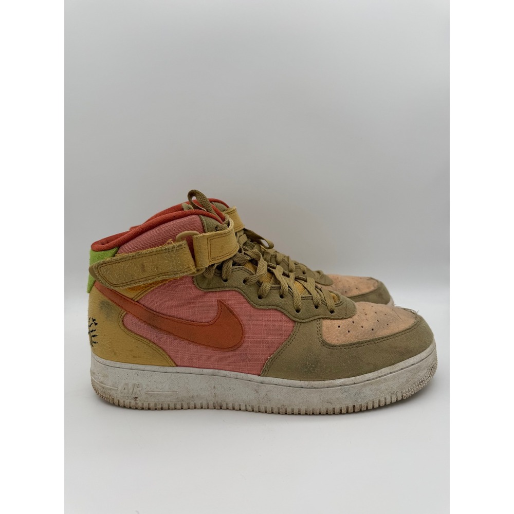 Nike Air Force 1 Mid Sun Club Multi-Color Canvas Suede DQ4530-800 Mens 13